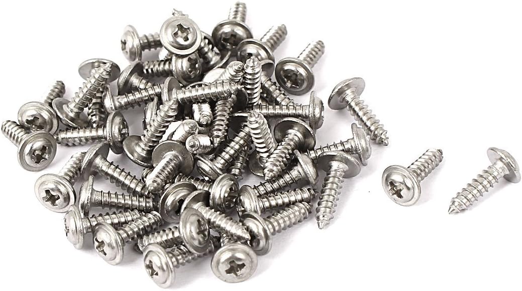 2.6mmx10mm Phillips Flat Head Sheet Self Tapping Screws 50 Pcs