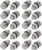 20pcs 304 Stainless Steel M5x16mm Hex Bolts w Nuts and Washers Assortment Kit