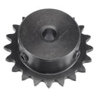 20 Tooth Roller Sprocket B Type, #25 Chain, Single Strand 1/4" Pitch, 6.35mm Bore Black Oxide C45 Carbon Steel with Set Screws for ISO 04C