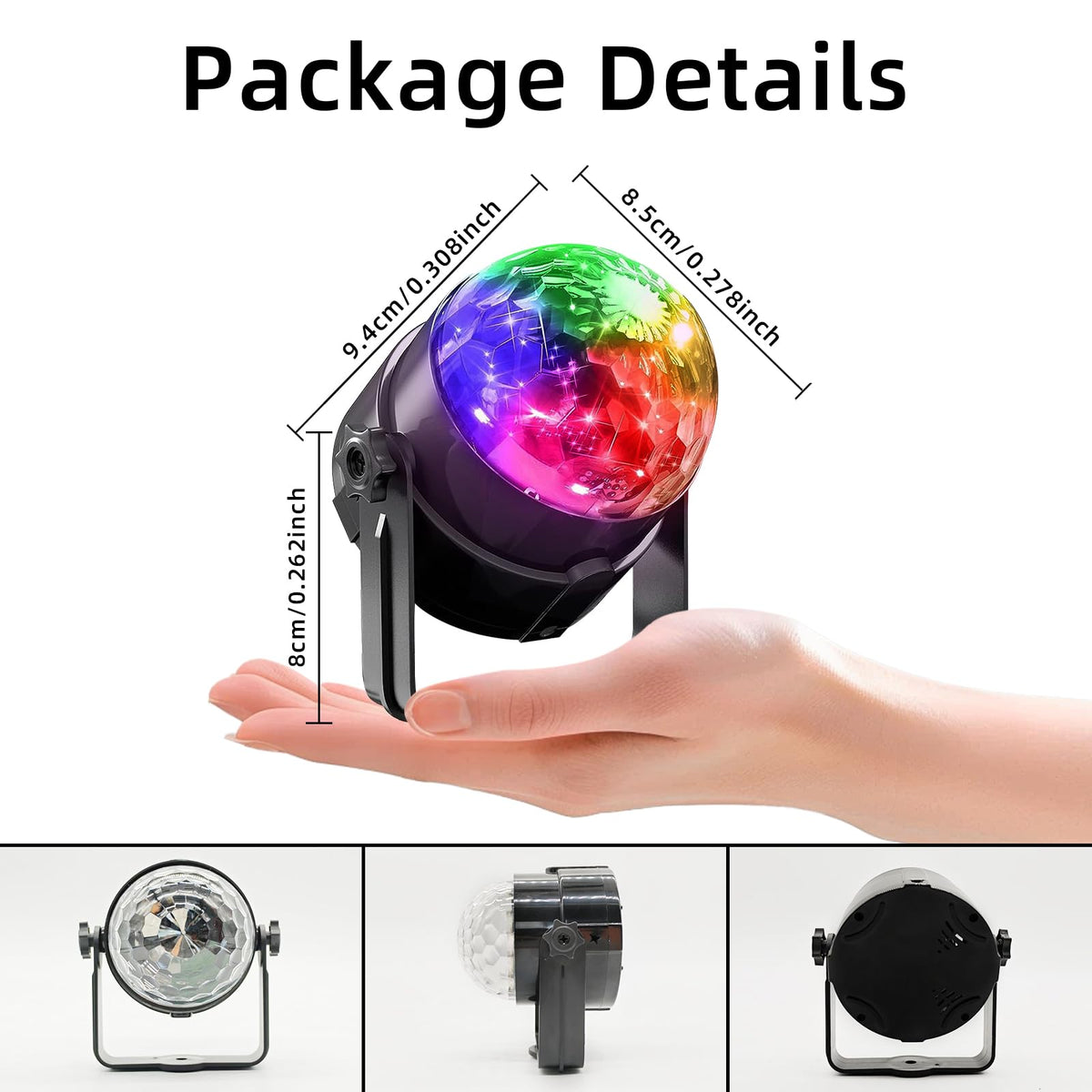 LinkMejor Aktywne Dźwiękiem Światła Party z Pilotem 3-Pack