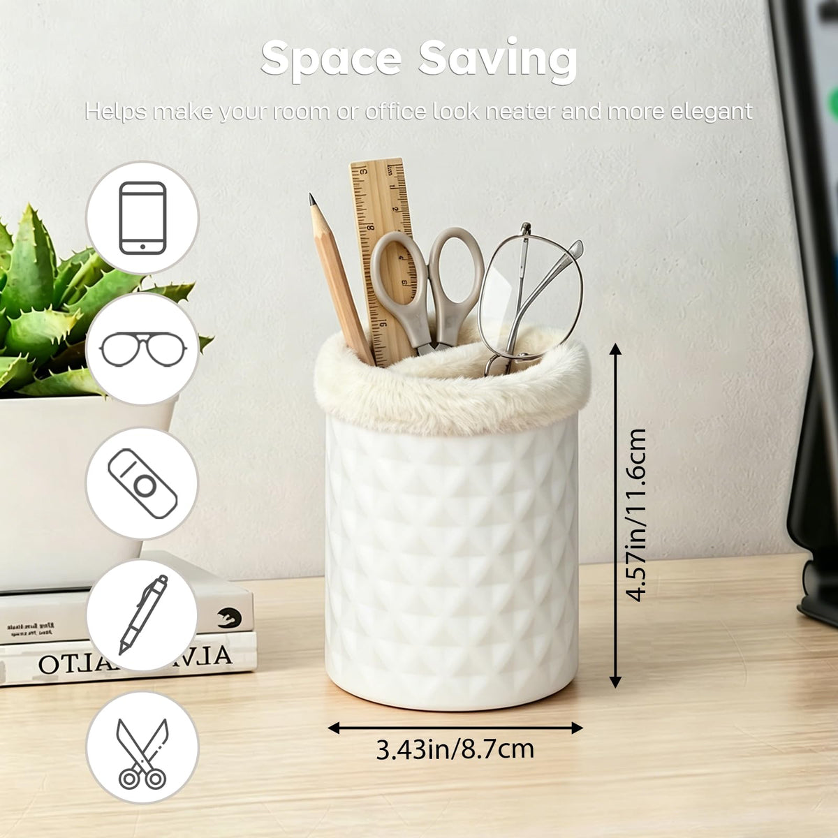 LinkMejor Double Glasses Holder, Silikone Plush Lined Brilleholder Stativ