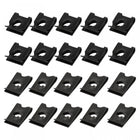 M4/ ST4.2 and M5/ST4.8 65Mn Spring Steel Speed Clip Fastener Extruded U Nuts, Black, Pack of 50