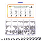 350pcs G200 Precision Balls Assortment Kit 1mm 2mm 2.5mm 3mm 3.5mm 4mm 4.5mm 5mm 5.5mm 6mm 7mm 8mm 9mm 10mm 11mm 12mm Stainless Steel Bearing Balls