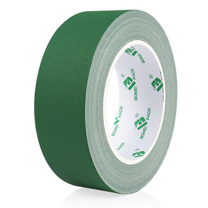 LinkMejor Mørke Grøn Matte Gaffer Tape Ikke Reflektiv 1.5 tommer x 30 yards Ingen Residuer Hånd Rivt Textil Selvf fastende Tape til Mærkning, Kabler, Fotografi, Malere, Vægge, Elektriske og Kabler