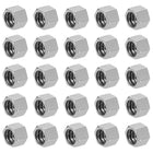 50Pcs 1/4"-20 Coupling Nuts, 6mm Length Carbon Steel Hex Rod Coupler Nut Fully Threaded Studding Connector Fasteners, Silver Tone