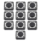 12x12x4.3mm Panel Mini PCB Momentary Tactile Tact Push Button Switch DIP Black,Gray 10PCS