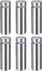 5/8 Dia x 2"(16x52mm) Standoff Screws Wall Mount Sign Holders Acrylic Glass Nails 6pcs