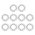 10Pcs 7/16 Internal Tooth Lock Washer, 304 Stainless Steel Multi-Tooth Star Washer Locking Fastener, Silver Tone