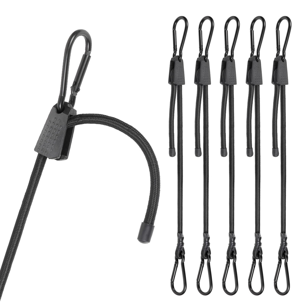LinkMejor 6 PCS Cordas Elásticas Ajustáveis com Ganchos, 48"