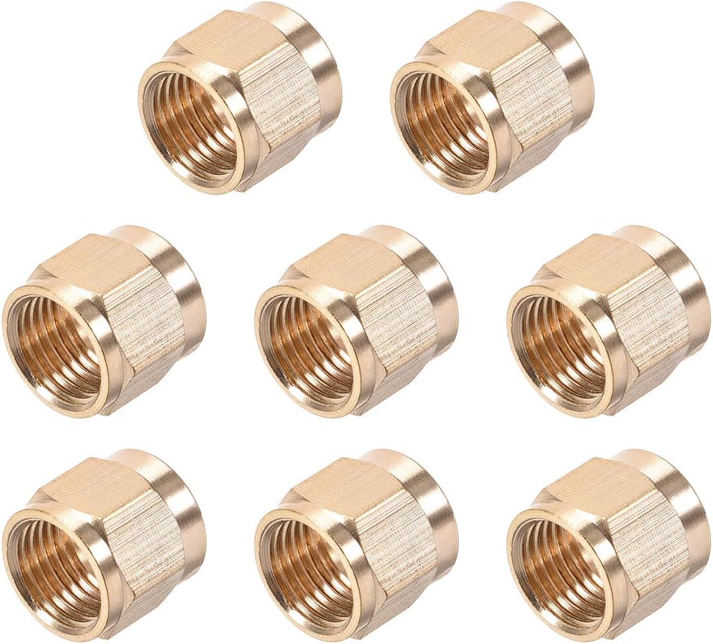 Brass Tubing Nut Tube Fitting Compression Insert Hydraulic Nuts M10x6mm 8pcs