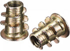 M4x10mm Furniture Screw-in Nut Zinc Alloy Threaded Insert Nuts for Wood 80pcs