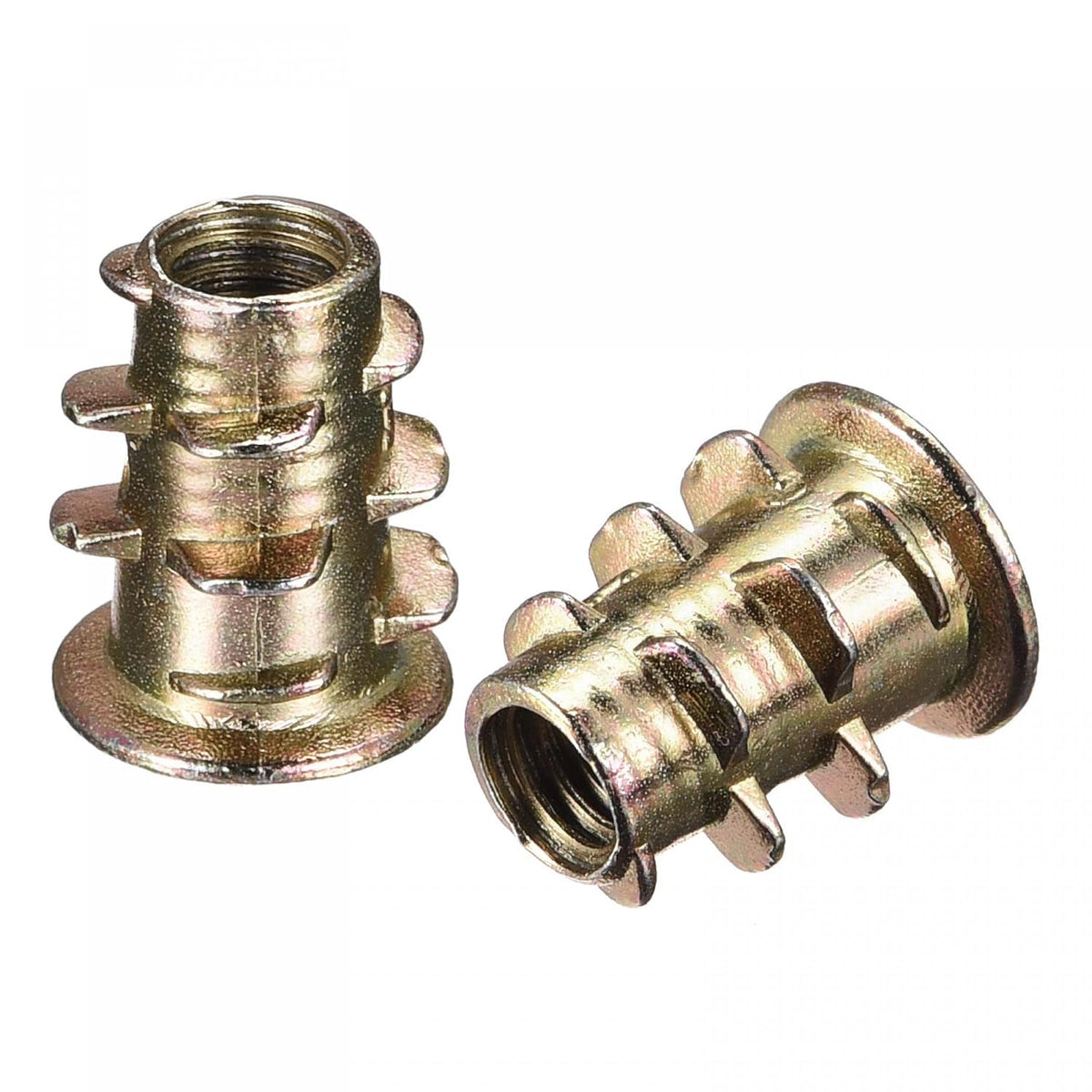 M4x10mm Furniture Screw-in Nut Zinc Alloy Threaded Insert Nuts for Wood 24pcs
