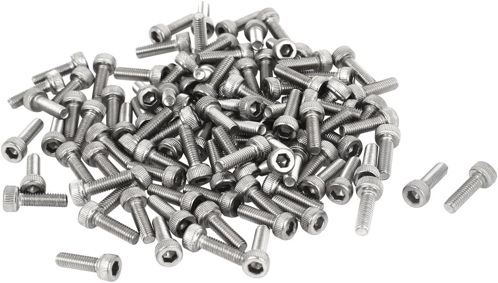 13mm Long M3x10mm Stainless Steel Hex Socket Head Cap Screws 100 Pcs