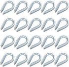 48Pcs Wire Rope Thimble, 5/16" M8 Carbon Steel Thimble for 5/16" Diameter Wire Rope, Marine Rigging, Boat, Fishing, Construction, Industrial Applications