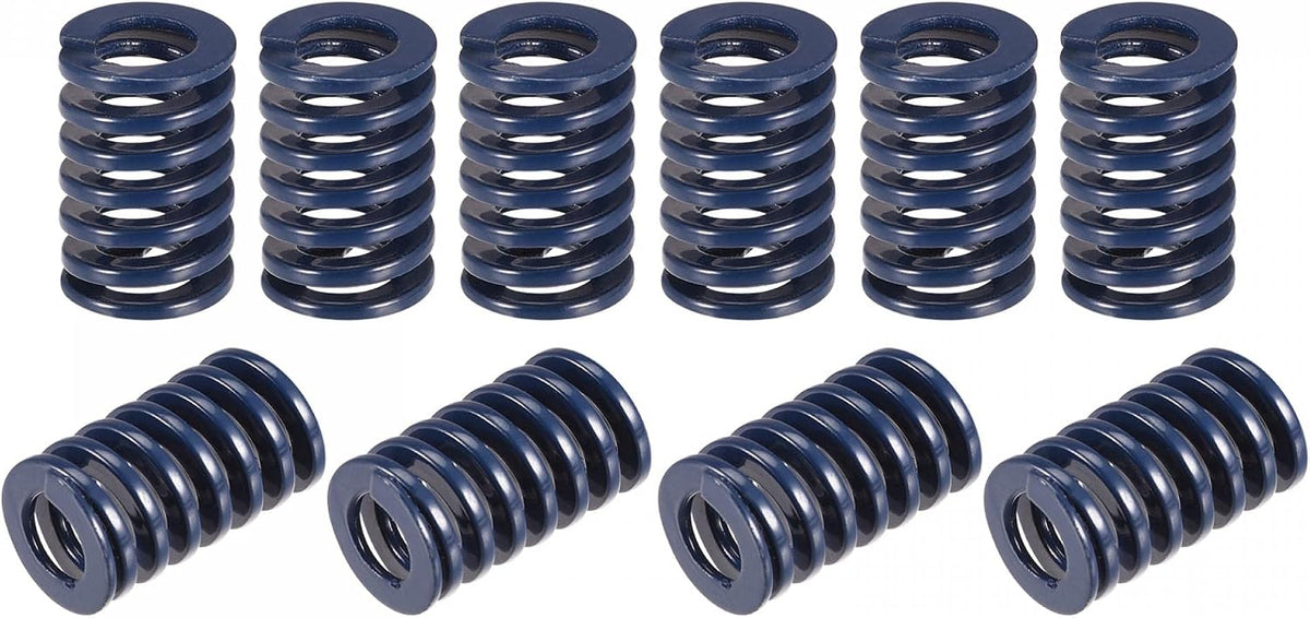 3D Printer Die Spring, 10pcs 12mm OD 20mm Long Spiral Stamping Light Load Compression Mould Die Springs for 3D Printer Electric Part, Blue