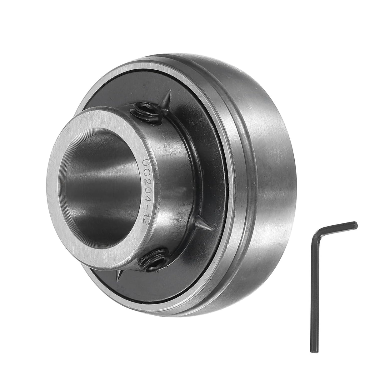 UC204-12 Pillow Block Bearings 3/4" Bore Bearing Units Chrome Steel (GCR15) Flange Mounted Bearing Housing with Wrench