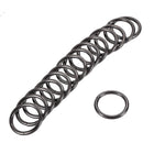 LinkMejor Metal O Ring 25mm(0.98") ID 3.8mm Thickness Non-Welded Rings for Hardware DIY Black 30pcs