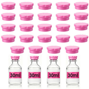 LinkMejor 24 Pack 30ml Silikon Ampullenkappen für Wasser Peptid Ampullen