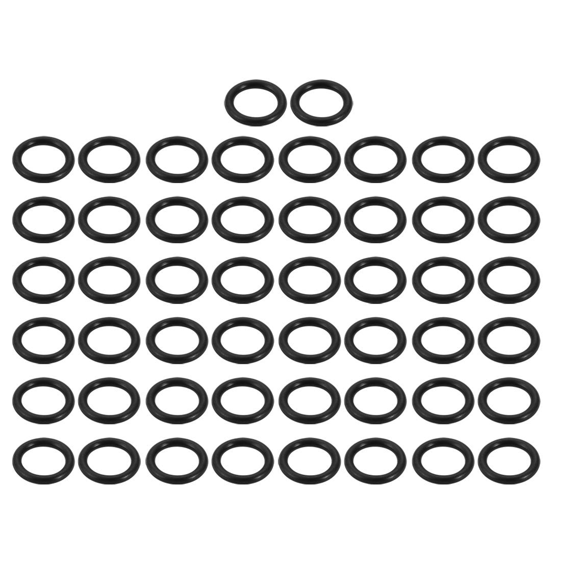 Nitrile Rubber O-Rings 12.6mm OD 8.8mm ID 1.9mm Width, Metric Sealing Gasket, Pack of 50