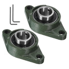 2pcs UCFL207-21 Pillow Block Bearings 1-5/16 inch Bore Self Alignment, Solid Cast Iron Base Mounted Chrome Steel Bearings