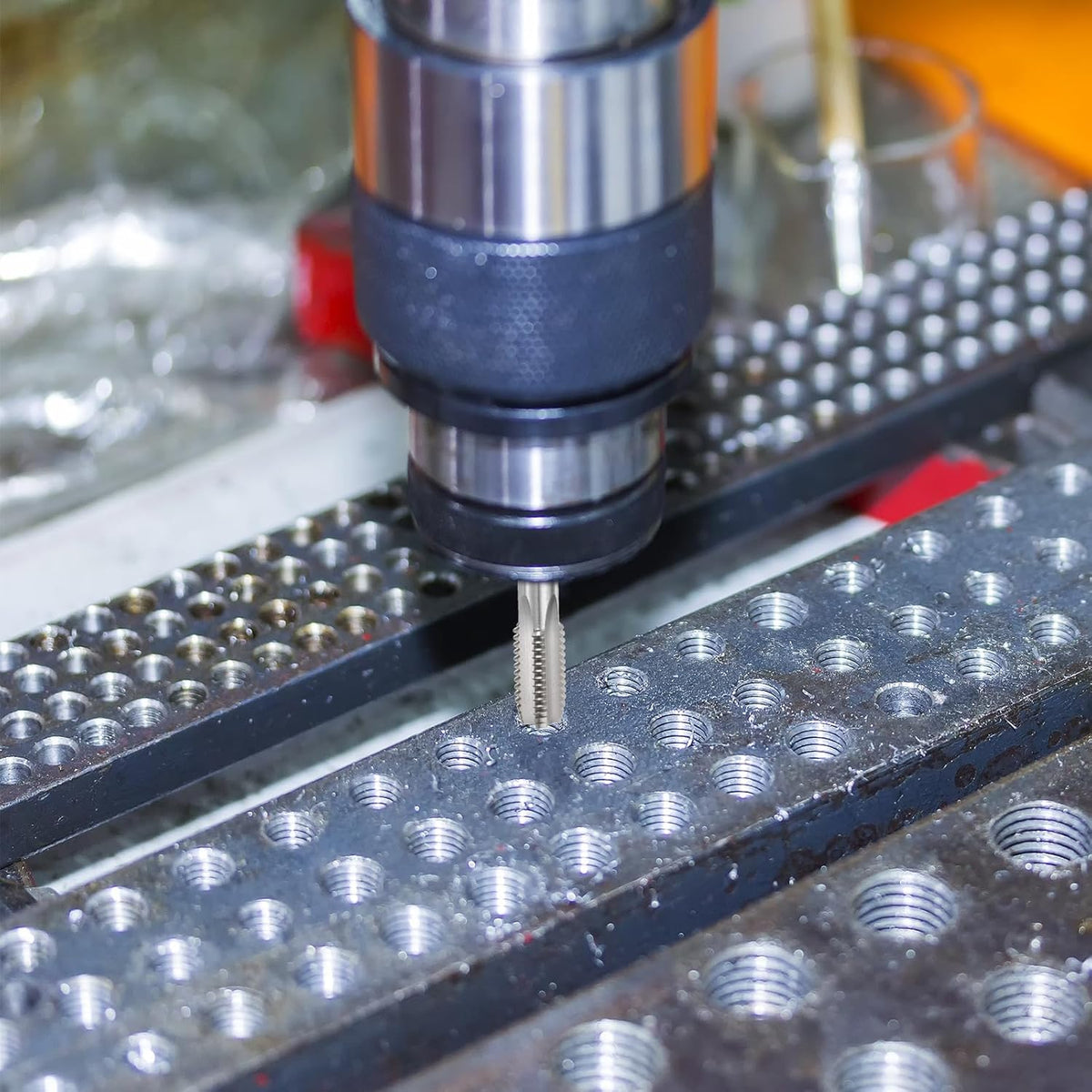 2 stuks 3/8-16 UNC B2 Spiral Point Thread Tap, Schroef Tap Threading Tapping Tool, Hoog-Snelheidsteel Machine Taps Tapping Bit