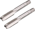Metric Hand Tap M8 Thread 0.75 Pitch 3 Straight Flutes H2 Alloy Tool Steel Bottom & Taper Screw Tap Set Tapping Tools for Repairing 1 Pair