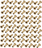 LinkMejor® 100pcs M3 x 8mm Brass Plated Metal Hollow Eyelets Rivets Gold Tone