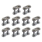 10Pcs #35H/ DIN/ISO 06CH Chain Master Connector Link Roller, 3/8" Pitch Carbon Steel, Standard Connecting Split Links