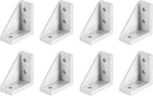 8Pcs Inside Corner Bracket Gusset, 38x38x18mm 2040 Angle Connectors for 2020/2040 Series Aluminum Extrusion Profile Silver
