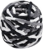 LinkMejor Polyester Household Festival Knitting Handicraft DIY Hat Blanket Scarf Yarn 100g Black+Gray+White