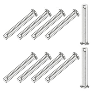 LinkMejor 10Pack Single Hole Clevis Pins, M8 x 60mm Flat Head Clevis Pins