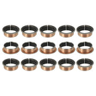 15Pcs Flanged Sleeve Bearing, 35mm Bore x 39mm OD x 15mm Length, 47 x 2.0mm Flange Dia x t Sintered Bronze Bushings Self-Lubricating Bearings for Industrial Equipment