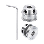 2pcs GT-2 30T Pulley Synchronous Wheel 6.35mm Bore, Aluminum Timing Pulley 30 Teeth, Fit Width 6mm Timing Belt for 3D Printer CNC Machine (with A Wrench)