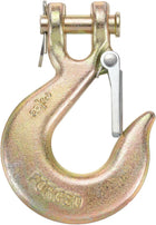 5/16" Clevis Slip Hook, G70 Carbon Steel Chain Hooks with Safety Latch, Clevis Slip Hook 4400 Lbs Working Load Limit for Trailer Truck Transport