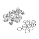 Eyelets with Washers, 10.5 x 6 x 7mm Alloy Through Hole Hollow Rivets Grommets Silver Tone 100 Set