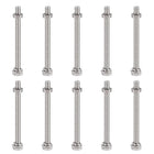 M6 x 80mm Hex Head Screws Bolts, Nuts, Flat & Lock Washers Kits, 304 Stainless Steel Fully Thread Hexagon Bolts 10 Sets