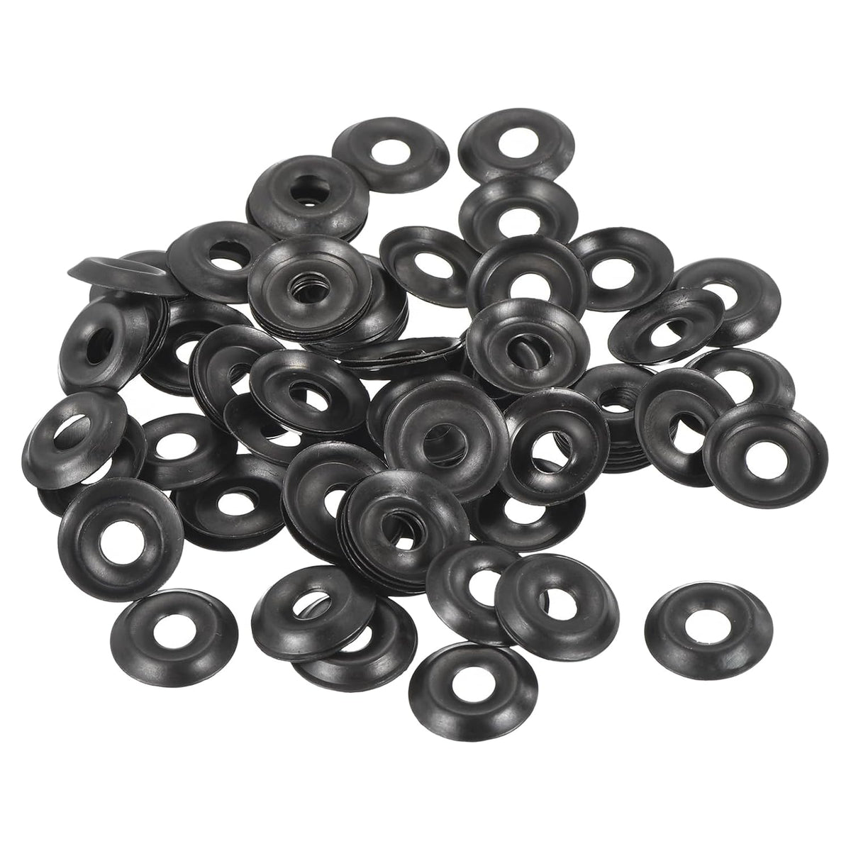 50Pcs Becherdichtung Unterlegscheiben, Eiserne Unterlegscheiben Unterlegscheiben für M4 Schrauben (M4 ID x 14mm OD x 2mm Dick)
