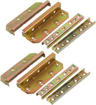 5-inch Length Bed Rail Bracket Hinge Fitting Connector Bronze Tone 4pcs