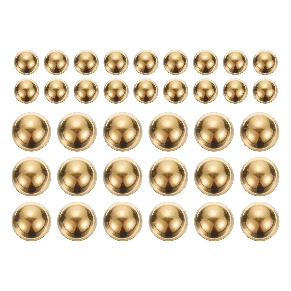 50pcs Precision Solid Brass Bearing Balls 1/4" 3/8" Industrial Brass Ball Spheres for Machinery, Automotive, and DIY