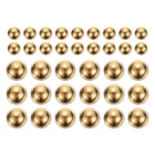 50pcs Precision Solid Brass Bearing Balls 1/4" 3/8" Industrial Brass Ball Spheres for Machinery, Automotive, and DIY