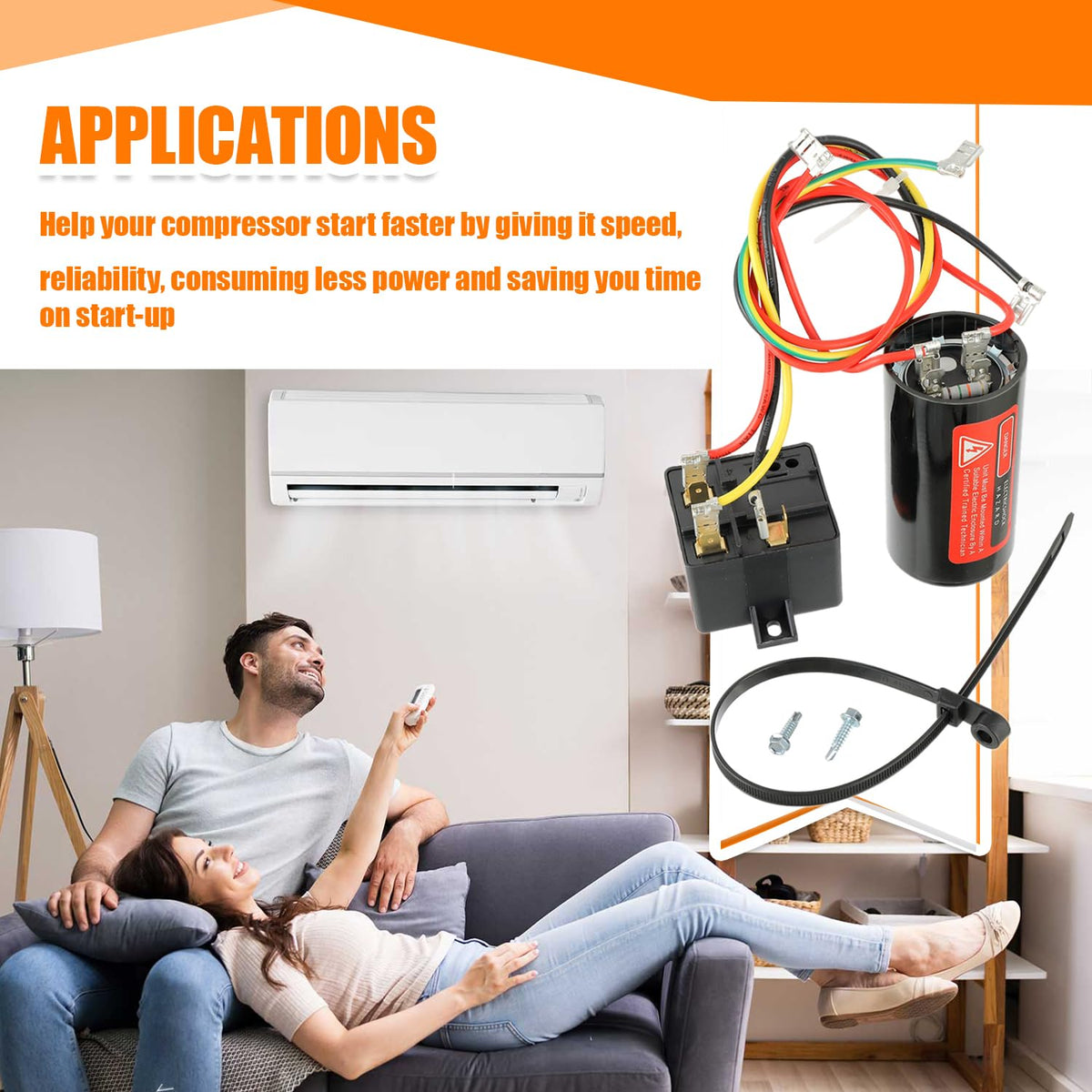 LinkMejor CSR-U1 Capacitor de Início Duro Kit