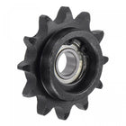 Chain Idler Sprocket, 8mm Bore 3/8" Pitch 12 Tooth Tensioner, Black Oxide Finish C45 Carbon Steel with Insert Single Bearing for ISO 06B Chains