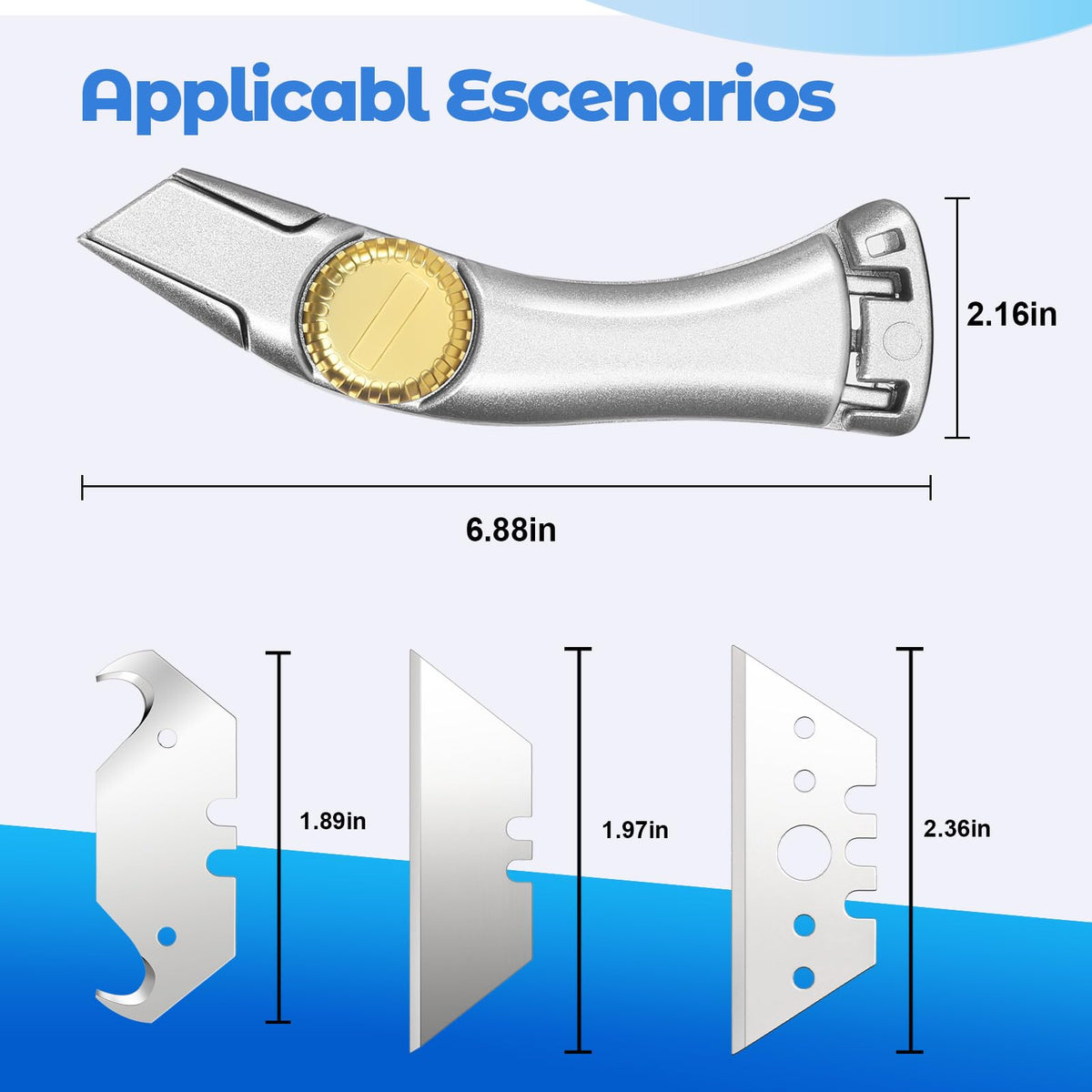 2-Pack Zilveren Vastmes Roofing Mes,LinkMejor Navajas para Roofing