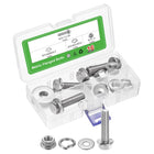 4pcs M10-1.5 x 40mm Metric Flange Hex Cap Bolt Fully Thread DIN 6921 Flanged Bolts Hexagon Screws 304 Stainless Steel Cleaning Treatment with Nuts Lock Washers and Flat Washers