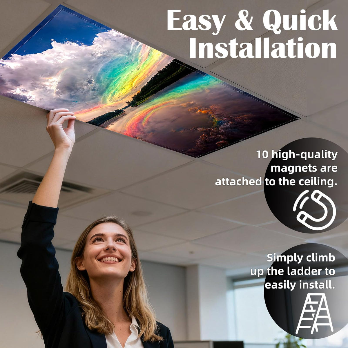 LinkMejor 4 Pcs Coperte pentru Luminile Fluorescente cu Certificat de Resistență la Flacără