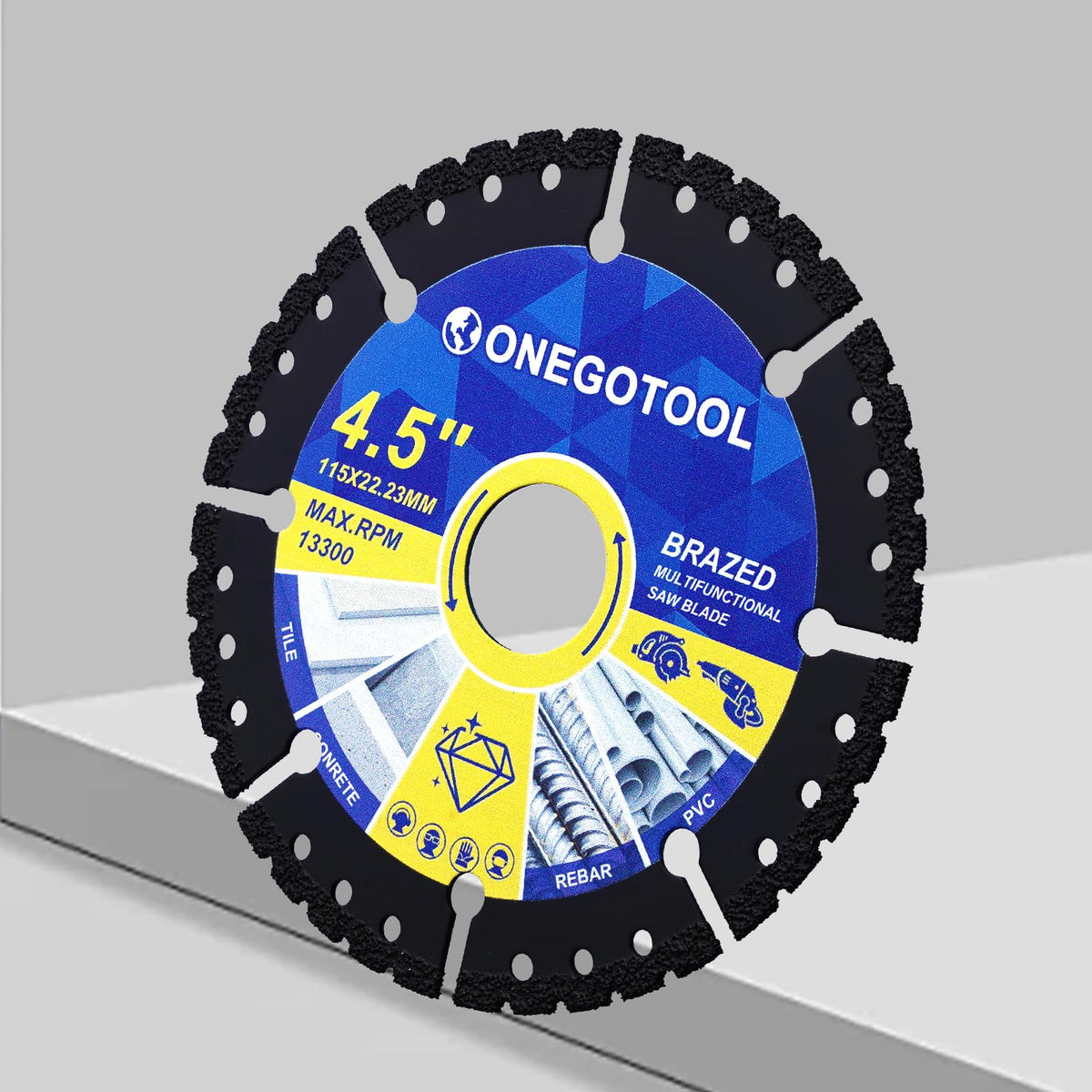 LinkMejor 4-1/2 inch Multi-Gebruik Diamantsnijders voor Winkelschuurmachine, 3Stks