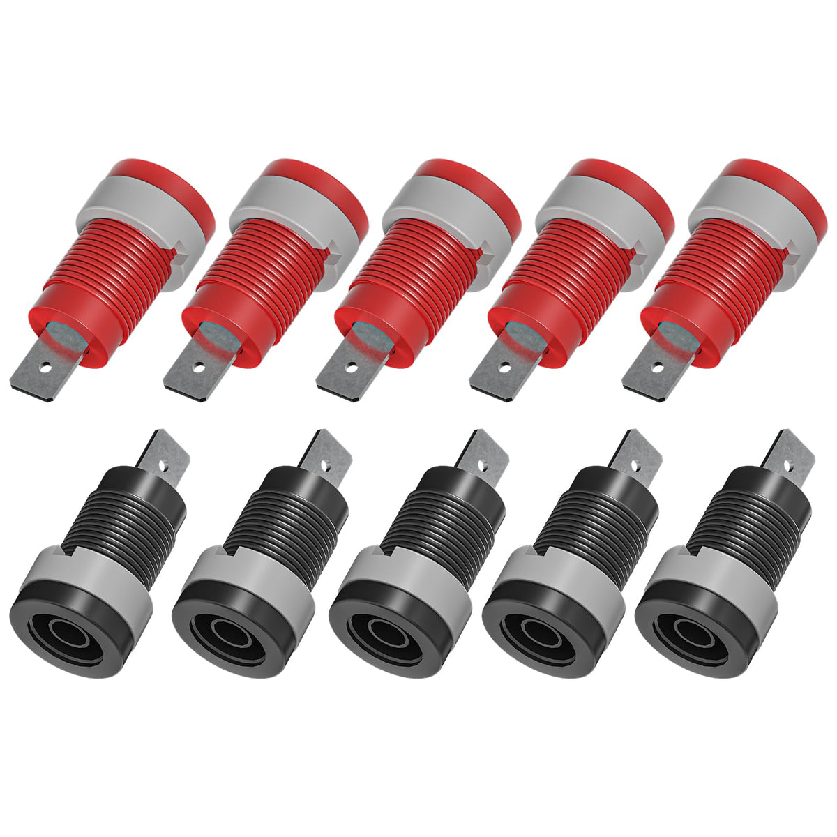 LinkMejor 4mm Banana Female Jack Panel Mount Socket Copper Nickel Plated 32A