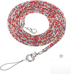 LinkMejor Rhinestone Purse Straps, Crystal Bag Handle Sparkly Replacement Bag Straps for Phone Bag Underarm Bag Shoulder Evening Handbag Tote Pochette Satchel Wedding Party, Red Multicolor