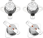 4 Pcs KSD301 Thermostat 175°C/347°F 16A Normally Closed N.C Adjust Snap Disc Temperature Switch for Microwaves,Oven,Coffee Maker,Ceramic Material