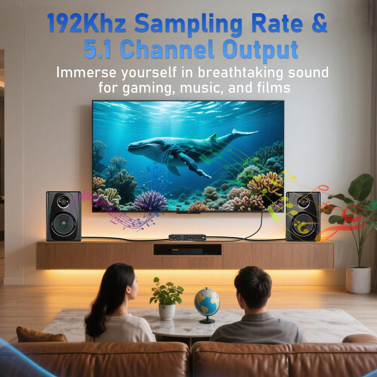 LinkMejor 192KHz HDMI eARC/ARC Audio Extractor